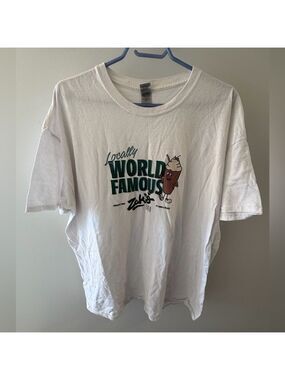 Gildan White T-Shirt with Dark Green Graphic